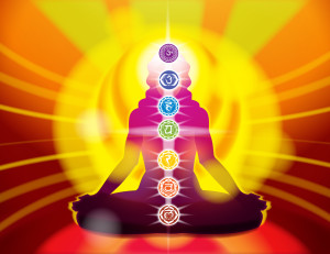 The chakras on the body